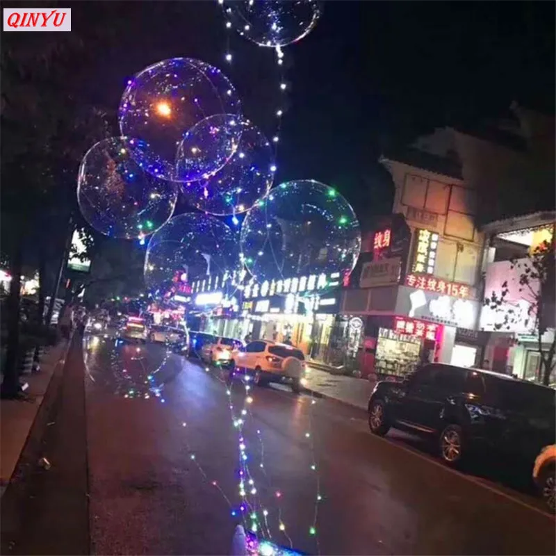 1set LED Balloon Light Ball Luminous Latex nitrogen Balloons Christmas Decor Birthday Party Baloon Supplie Luminous Wave Ball 5z