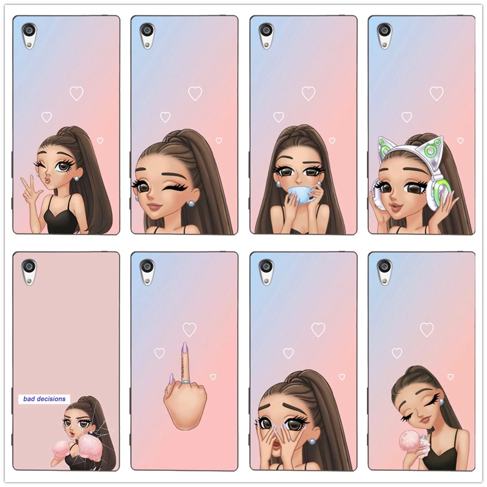 Модные длинные волосы Красота девушка слушать музыку ТПУ чехол мягкий для Sony Xperia