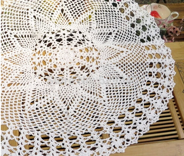 Рождественские украшения ручной работы крючком цветы хлопок скатерть круглый