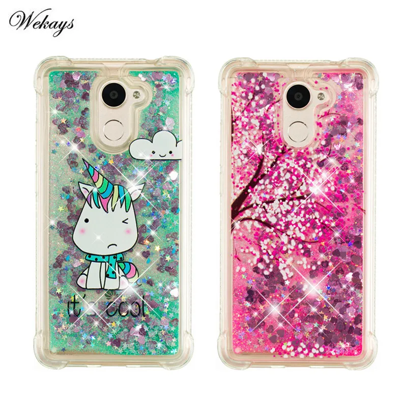 

For Huawei Y7 2017 Cartoon Butterfly Quicksand Dynamic Liquid Glitter Phone Case for Huawei Y7 Prime Enjoy 7 Plus Cases Capa