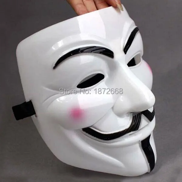 V for Vendetta вечерние маска для косплея анонимные Гай Фокс нарядное платье аксессуар