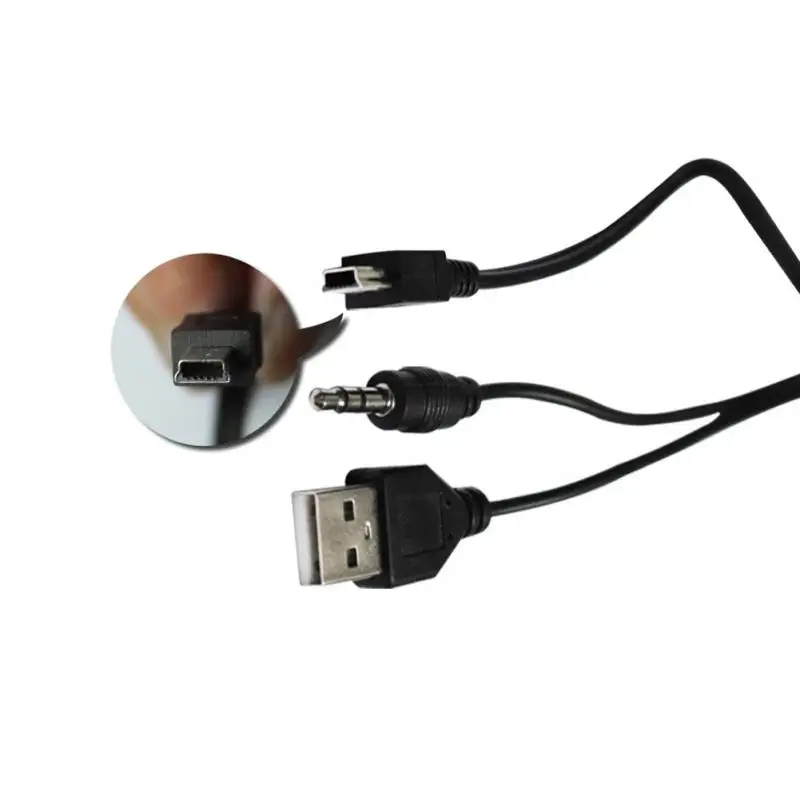 2 в 1 3 5 мм Высококачественный AUX кабель USB Male Mini Pin Зарядка для Bluetooth плеера