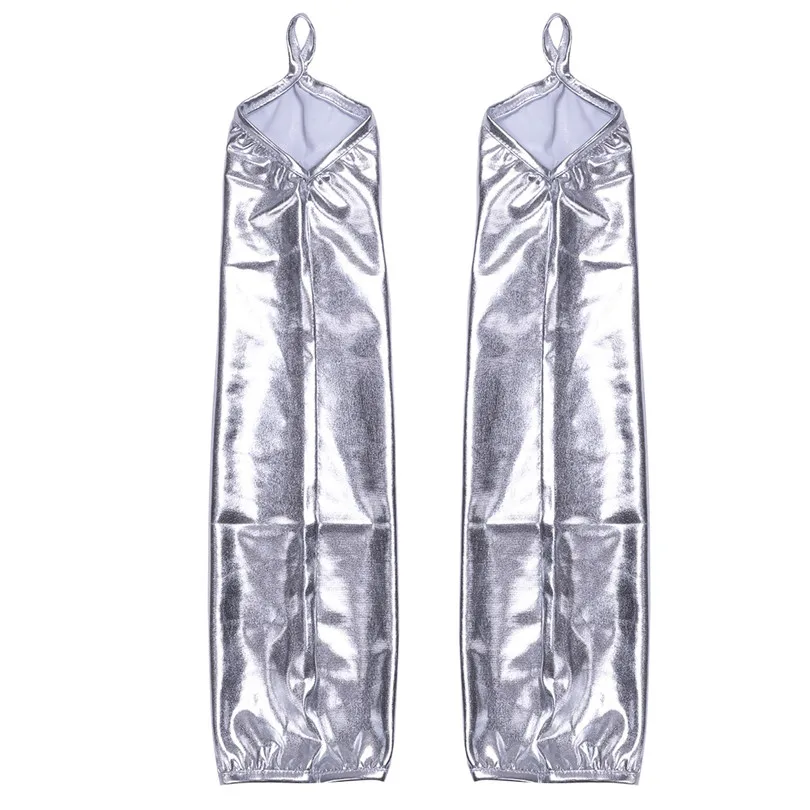 Новое поступление, модные женские, дамские, Wetlook, лакированная кожа, тянущиеся, без пальцев, длинные перчатки для Хэллоуина, вечерние, костюмы для косплея