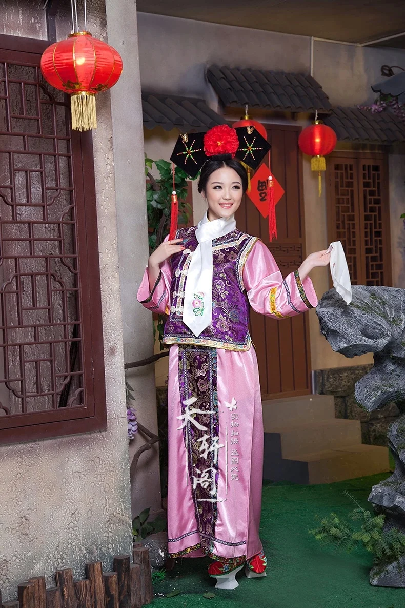 Женский костюм принцессы династии Цин с вышивкой|dress paypal|beaded appliques for wedding dressesbeaded