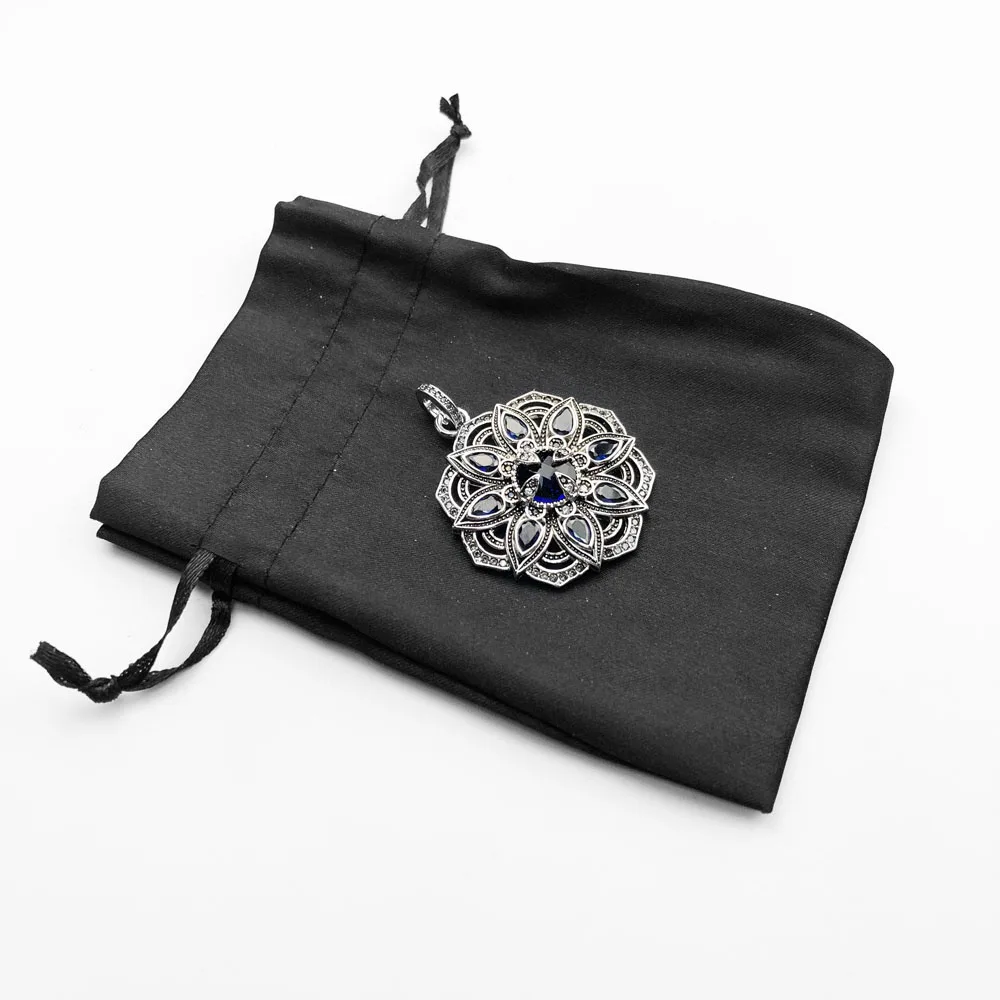 2018 Фирменная Новинка Мода Синий фианит Лотос кулон для цепочки и ожерелья