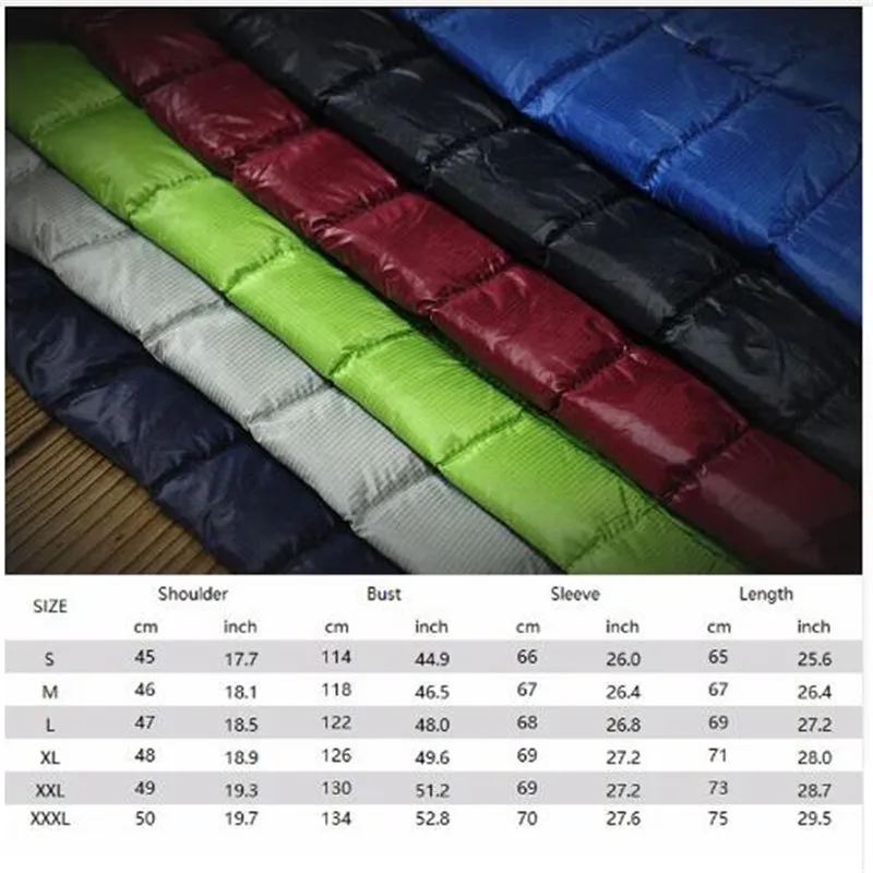 2017 осенне зимняя куртка на утином пуху Мужская Ультралегкая Тонкая с капюшоном