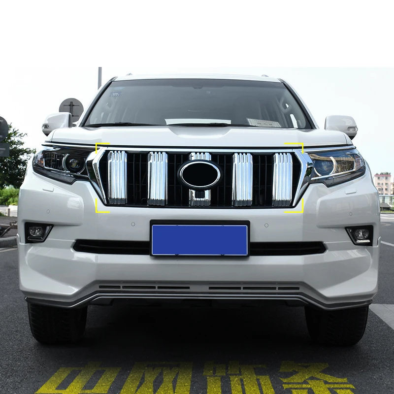 Для Toyota Land Cruiser Prado FJ 150, автомобильная передняя решетка, ограждение, накладка на решетку, декоративные наклейки, аксессуары для укладки