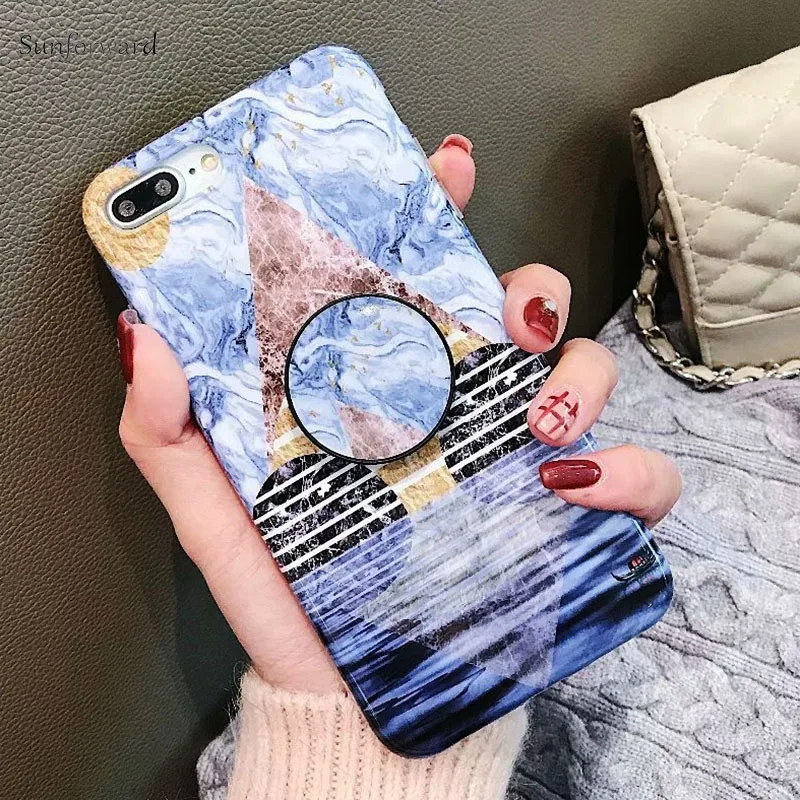 Геометрический абстрактный чехол для iPhone X XR XS MAX силиконовый мягкий