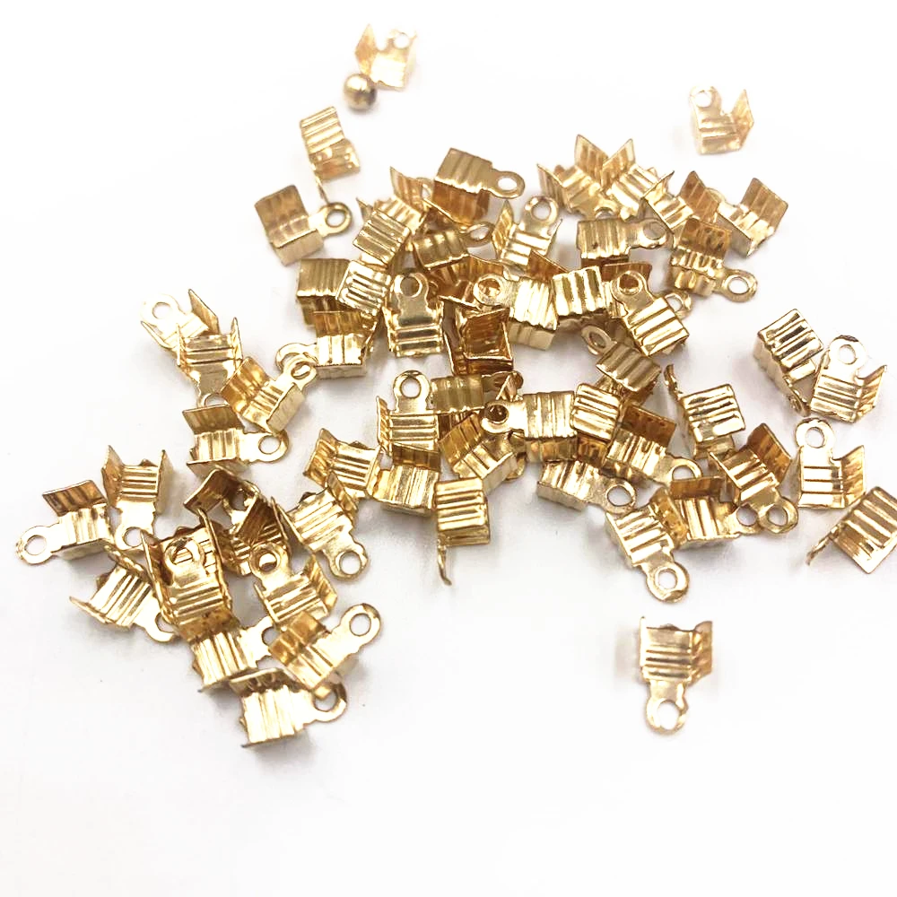 

100 pcs 4*7mm metal Crimps End Connector Jewelry Findings Wholesale RX1015