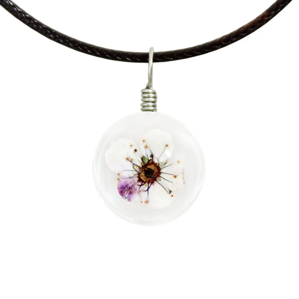 Многоцветный простой Террариум хрустальный стеклянный шар кулон с высушенным