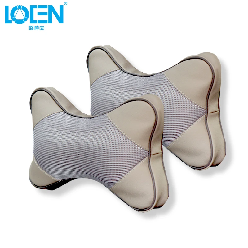 

2PCS PU Leather Car AutoNeck Pillow Headrest Cushion Belt Harness Shoulder Pad Cover Cushion Supplies Support Can Mix Color