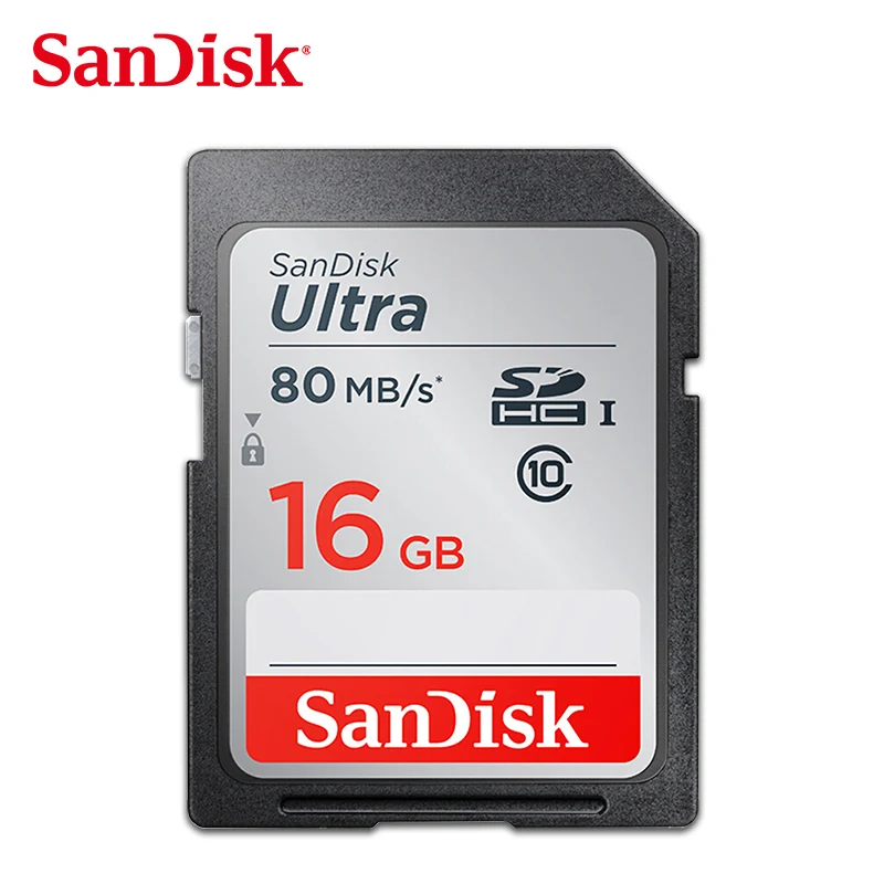 SanDisk Ultra Original sd карта 16 ГБ 32 SDHC 64 Гб 128 SDXC Class 10 памяти C10 до 80 МБ/с Поддержка камеры USH