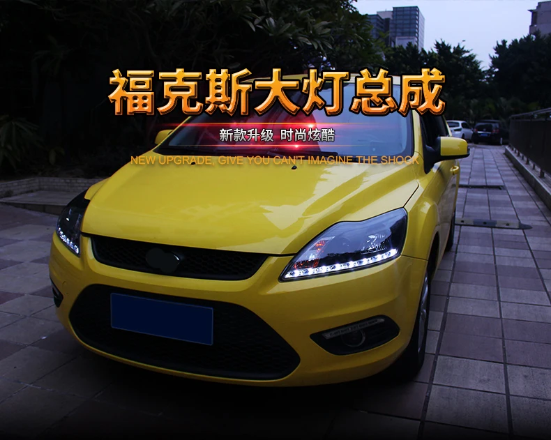 Высокого качества стайлинга автомобилей Глава Лампа чехол для Ford Focus MK2 2009-2013 фары светодиодный фар DRL Объектив Двойной Луч ксеноновые