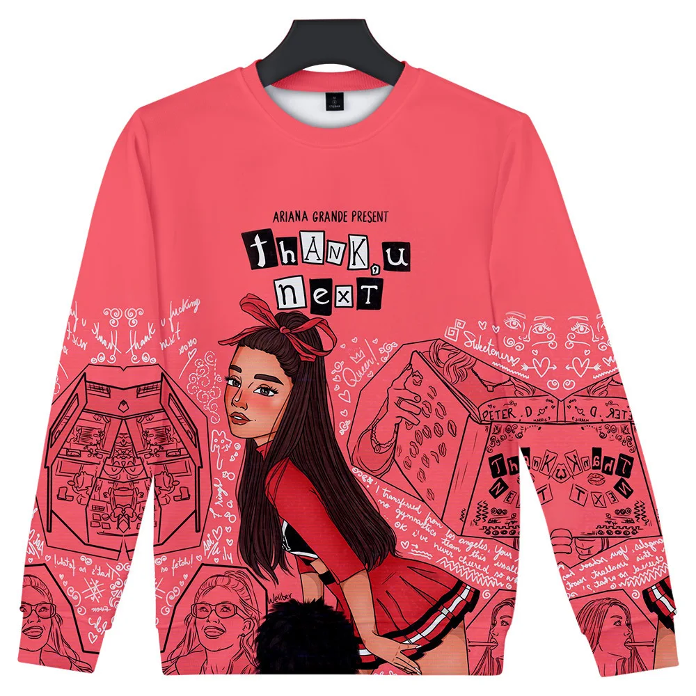 3D певица Ариана Гранде Толстовка панк шик для мужчин женщин толстовки пуловер
