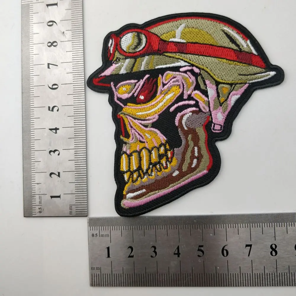 Нашивка с черепом в виде солдата Байкерская нашивка MC для куртки индивидуальный