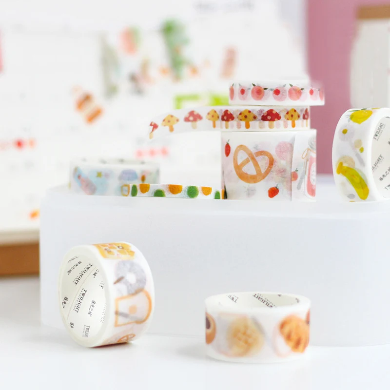 8 шт. милый скотч с принтом &quotКошка&quot Kawaii десертная маскирующая лента