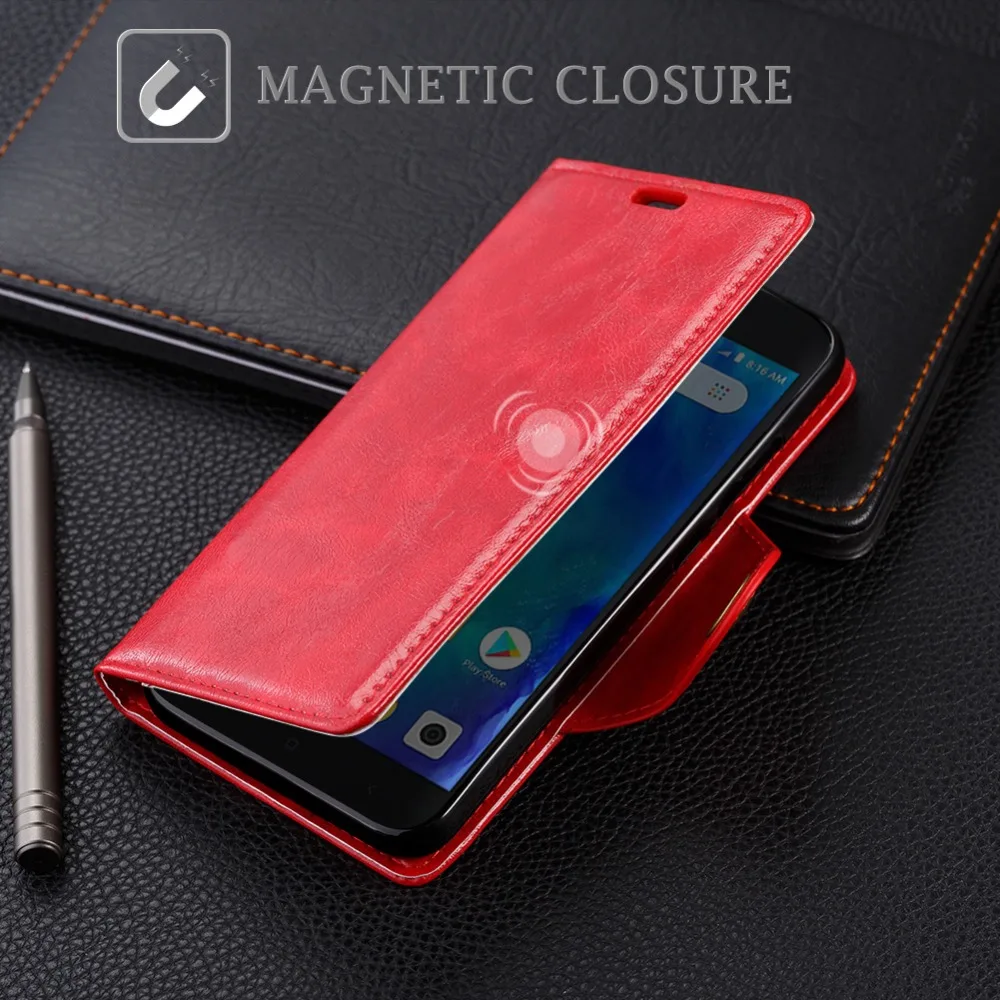 Чехол SLEO для Xiaomi Redmi Go роскошный чехол-книжка из искусственной кожи чехол-кошелек