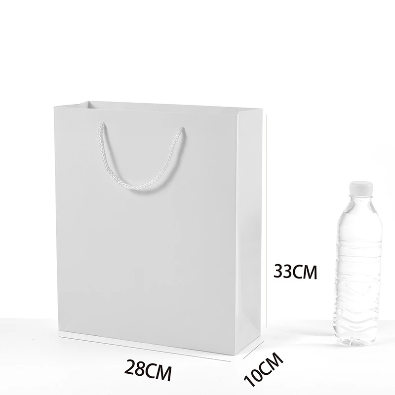 33x28x10cm 10 шт./партия, 4 размера, крафт-бумажный пакет с ручками для свадебной вечеринки, модная одежда, подарки, многофункциональная Подарочная сумка - Цвет: 33x28x10cm