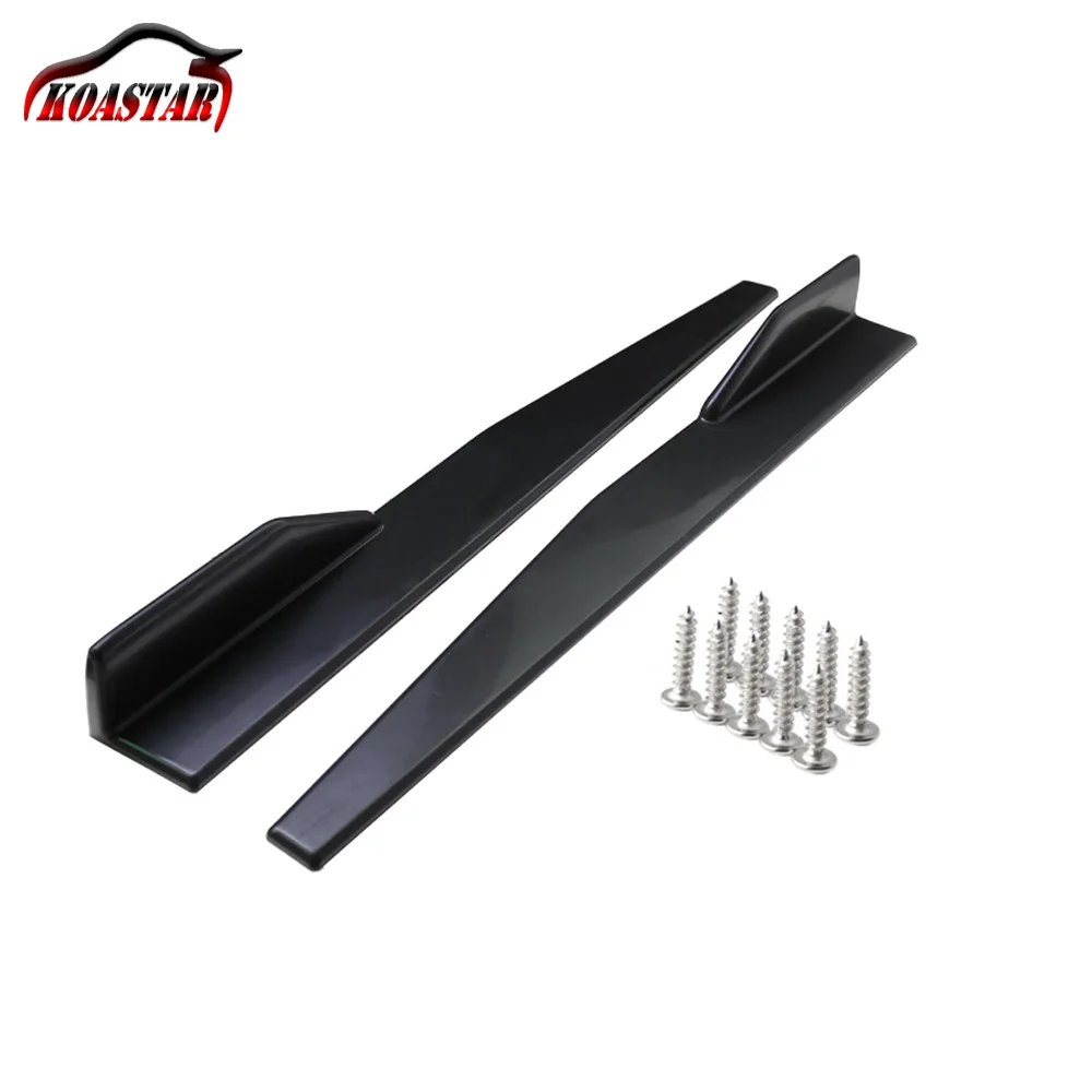 2 шт. Универсальный черный углеродное волокно боковая юбка расширение 85 см рокер
