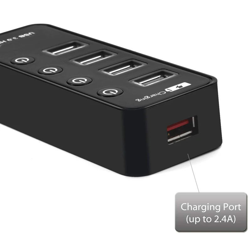 Разветвитель адаптер для Macbook ПК планшета usb хаб портов USB 3 0 с вилкой питания ЕС