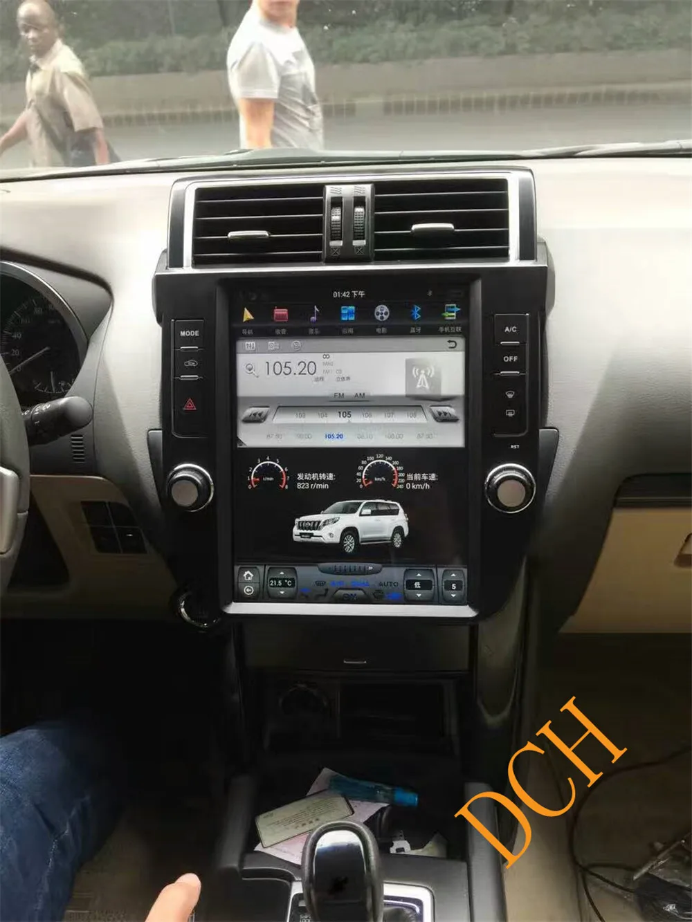 12,1 ''радио tesla стиль Android 8,1 автомобильный DVD gps навигатор для Toyota Land Cruiser Prado PX6 CARPLAY