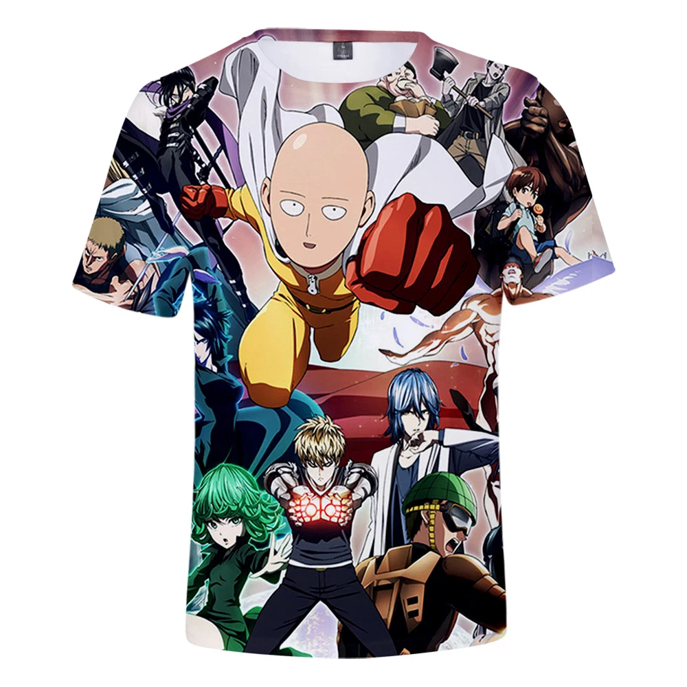 2019 3D One Punch Man Сезон 2 летние футболки с принтом для женщин и мужчин Повседневная