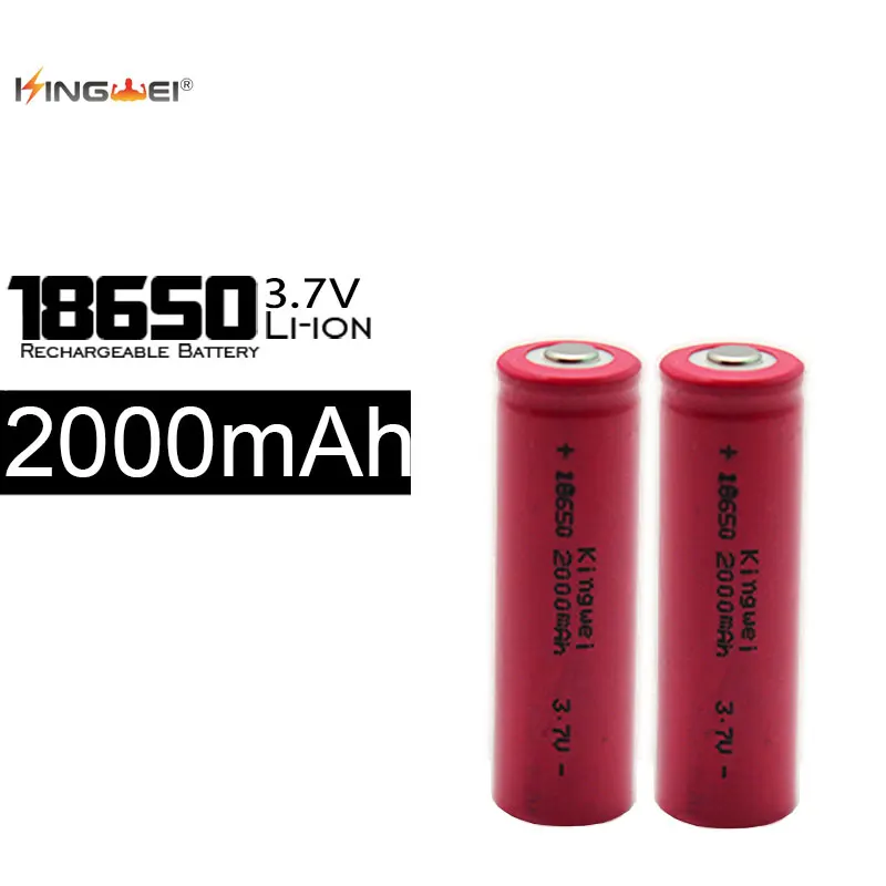 Литий ионная аккумуляторная батарея для фонарика KingWei 4X18650 2000 мАч 3 7 в|rechargeable
