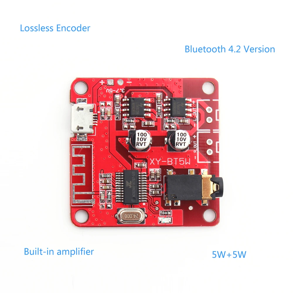 Микросхема Bluetooth модуль усилителя 3 7 в 5 В Mini MP3 4 1 стандартная стереовыходная