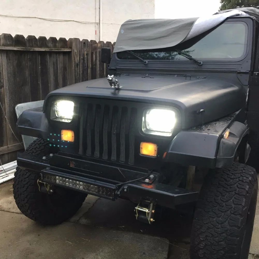 5X7 " X 6" светодиодные фары герметичный Луч Hi/Lo заменить H6054 HID ксеноновый галогенный налобный фонарь для Jeep Wrangler JK Grand Cherokee XJ YJ