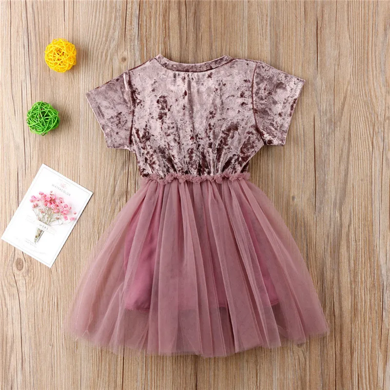 PUDCOCO Newest Toddler Kids Baby Girl Princess Dress Wedding Pageant Party Tutu Dresses Sweet Pop Clothes 1-5T | Детская одежда и