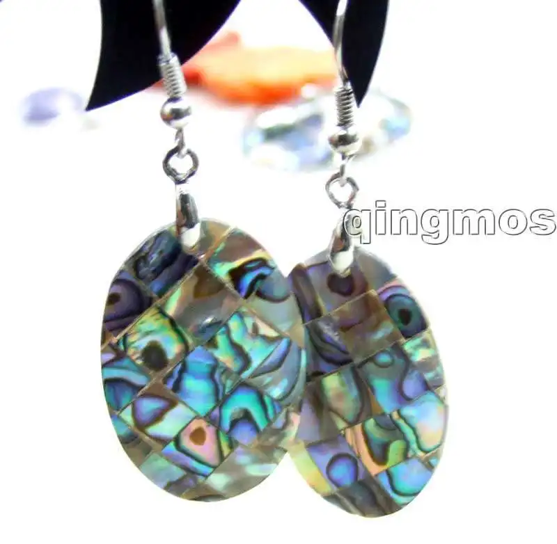 Распродажа! Натуральный Большой овальный разноцветный корпус Abalone 18*25 мм earring ear327