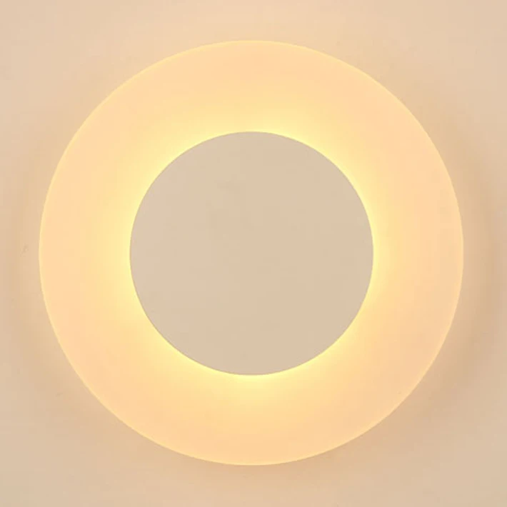 

New store promotion creative modern lounge sitting room acrylic PMMA parlour circular circle round wall lamp light sconce LED