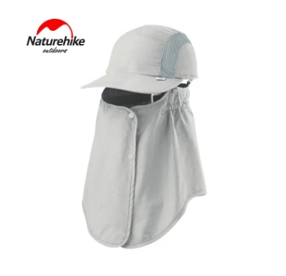 Gray Naturehike УФ-Защитная шляпа складная пляжная Мужская Солнцезащитная дышащая быстросохнущая шапка Защита лица и шеи шляпа - Цвет: Gray