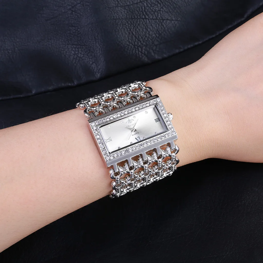 Женские кварцевые часы reloj mujer Zhou Lianfa с прямоугольным циферблатом и широким
