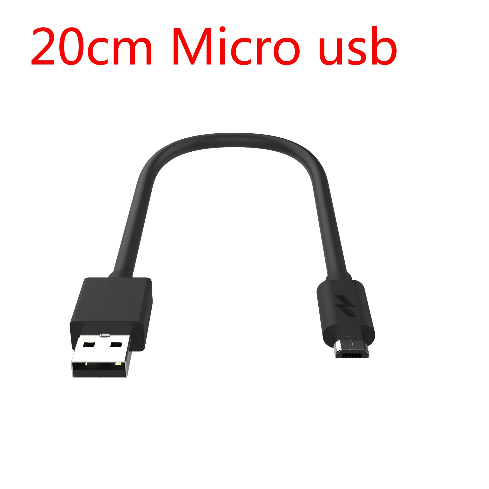 20 cm micro usb Xiao mi micro usb короткий кабель зарядный кабель для синхронизации данных для mi power bank кабели черный mi crousb кабель красный mi - Цвет: 20 cm micro usb