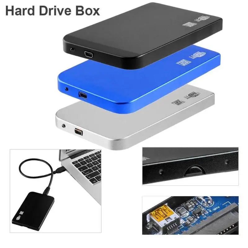 

2,5 дюймов USB 3,0 SATA Корпус SSD, HDD жесткий диск чехол ультра тонкий алюминиевый сплав корпус коробка Caddy поддержка емкости 3 ТБ