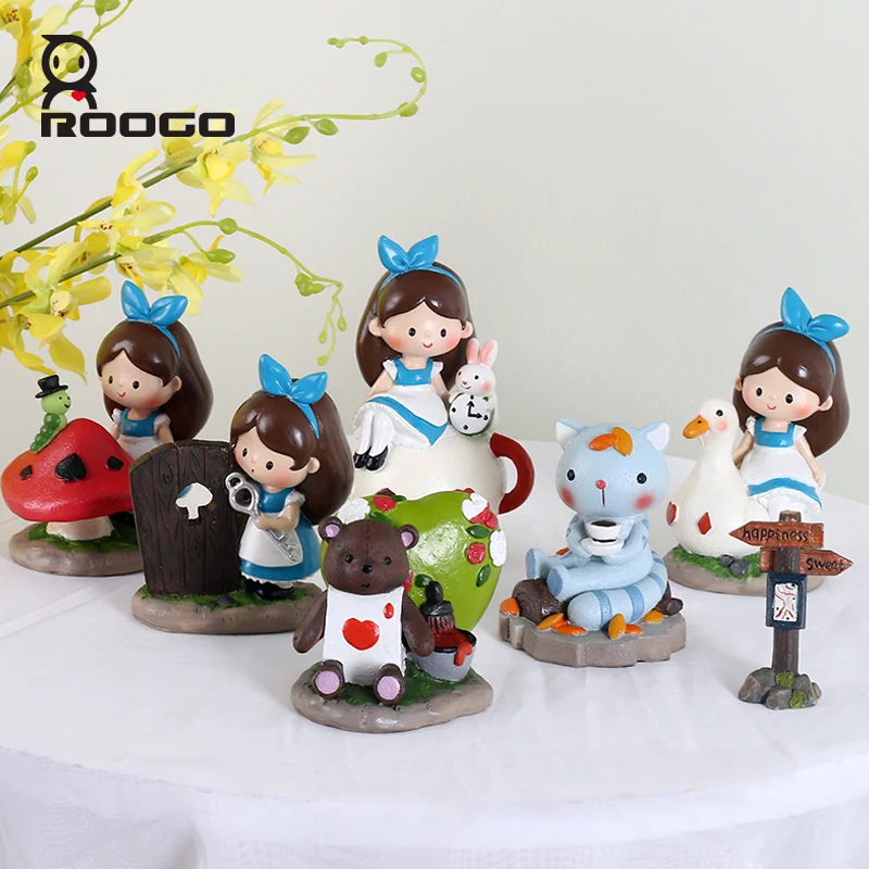 Украшение для дома roogo аксессуары из смолы Алиса в стране Wonderland новый дизайн