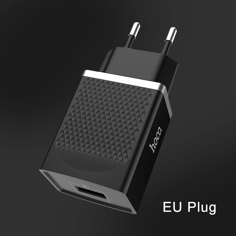 HOCO 18 Вт Quick Charge 3,0 быстрый мобильный телефон зарядное устройство ЕС США Plug стены USB QC3.0 адаптер для iPhone samsung Xiaomi huawei - Тип штекера: Black EU plug