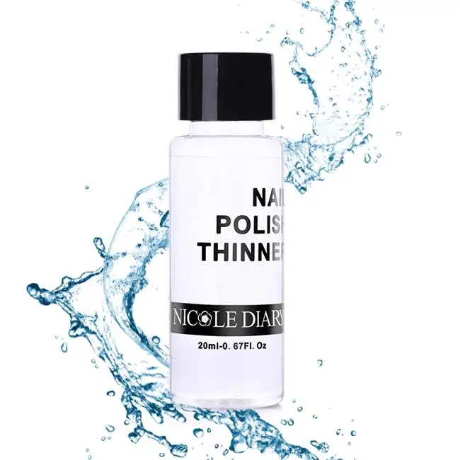 20ml Polish Thinner NICOLE DIARY 9 мл Лак для ногтей Хамелеон голографический термальный переливающийся лак Блестящий лак для маникюра Лак для ногтей - Цвет: 20ml Polish Thinner