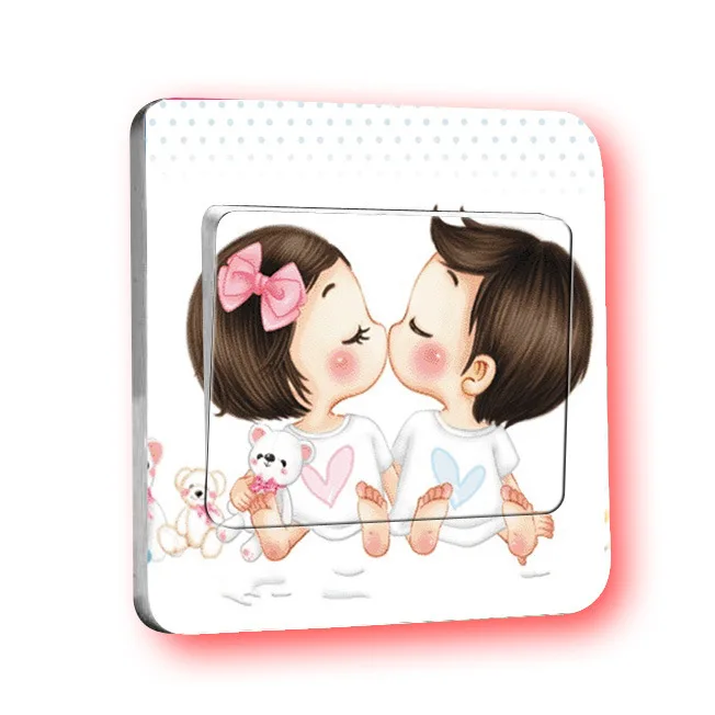 Оптовая продажа Цветной Сделай Сам переключатель Наклейки Творческий ПВХ