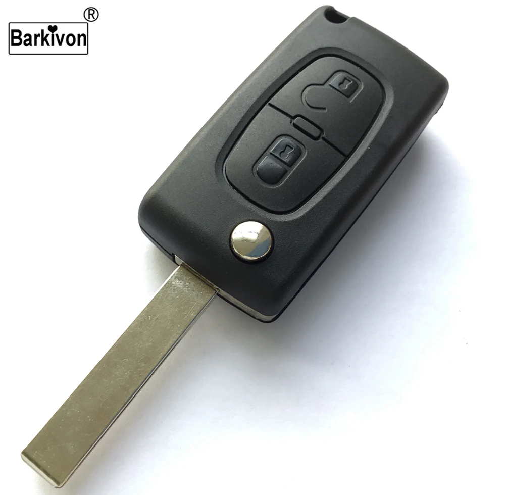 Barkivon 2 кнопки Замена складной автомобильный чехол для ключей Peugeot blade HU83 с