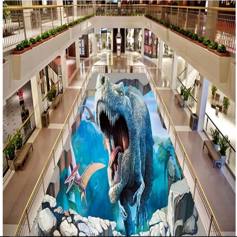 3D объемный динозавр высокой четкости наружная живопись чтобы нарисовать