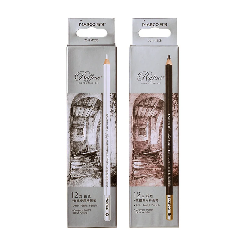 Marco Raffine 7011 художественный Рисунок кисть для эскиза карандаши Caryon Pastel Pour as Prismacolor