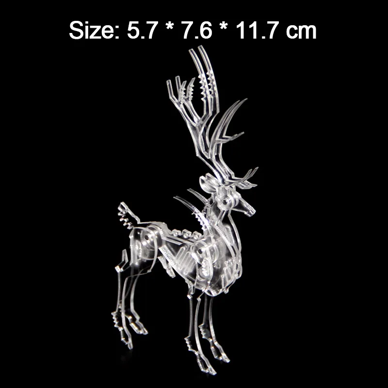 Забавные 3D акриловые животные Elaphurus Davidianus Пазлы Модель для взрослых и детей