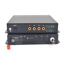 multifunction 4 video 1 audio fiber optic optical media converters transmitter receiver for cctv security system