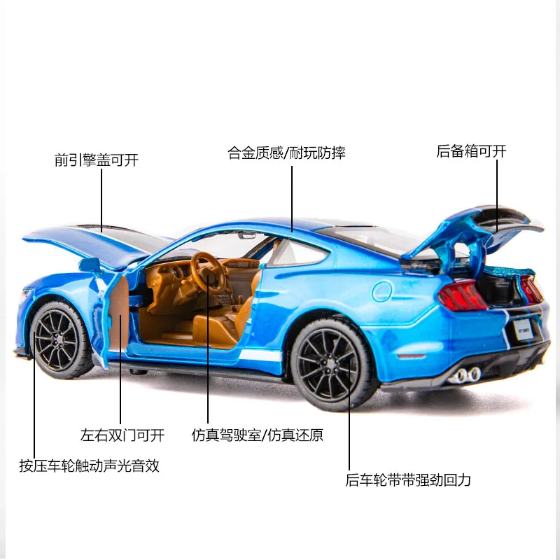 1:32 Ford Shelby GT350 литая под давлением модель автомобиля Кобра гоночные детские