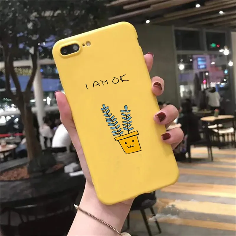 DIFFRBEAUTY чехлы для телефонов iPhone X 8 6 7 Plus 5SE новые модные милые Роскошные желтые ТПУ