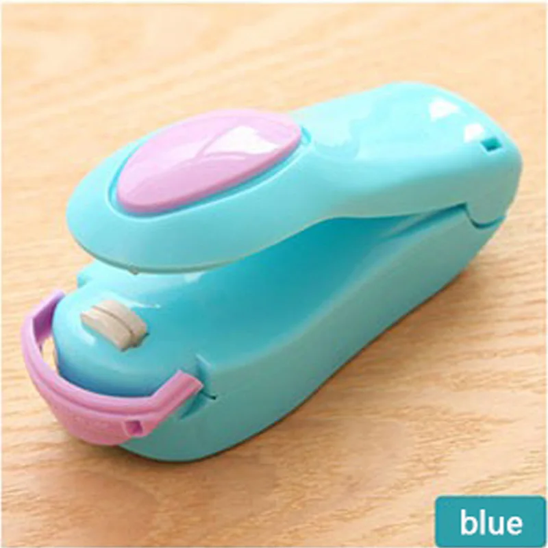 blue Bag clip Микро-термоусадочная машина, зажим для вакуумной упаковки пищевых чипсов, арахисовая пластиковая упаковка, зажим для кухонных принадлежностей, цветной ручной - Цвет: blue Bag clip
