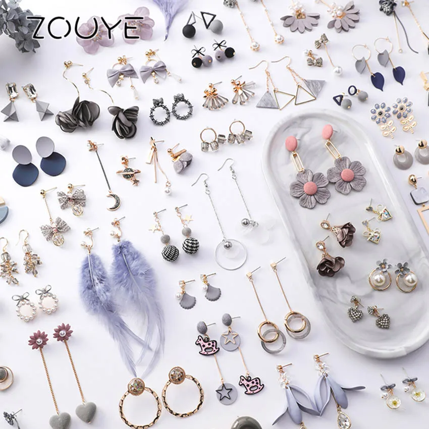 ZOUYE Super Fairy Cool Tone Hypoallergenic Love Heart Drop Earrings Allergy Free Sweet Lovely Cute Romantic Fashion Jewelry | Украшения и