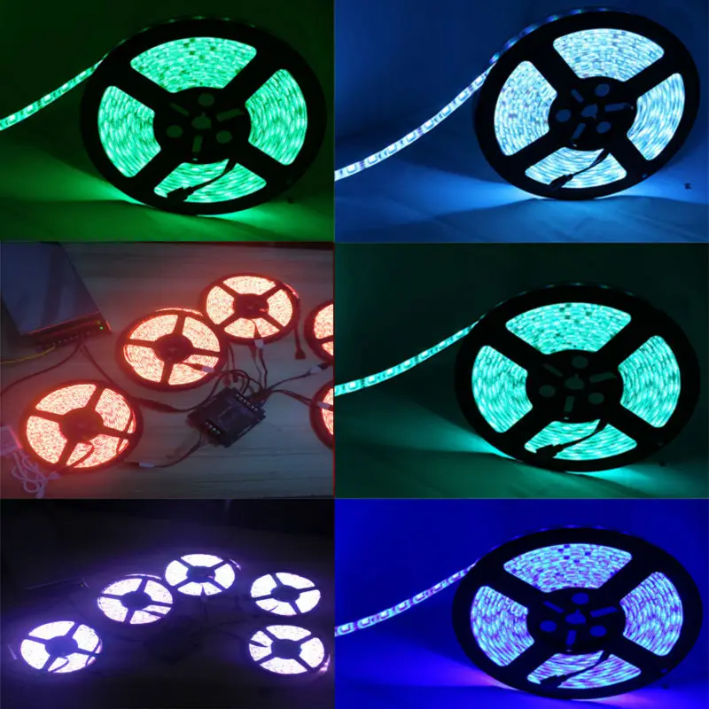 Светодиодная лента RGB 25 м водонепроницаемая 12 В постоянного тока 5050 SMD + 24 а